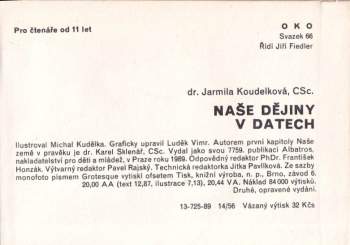 Jarmila Koudelková: Naše dějiny v datech