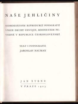 Jaroslav Nauman: Naše jehličiny