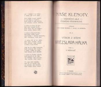 Vítězslav Hálek: Naše klenoty - Význačná díla českého písemnictvní - sv 7. - 10. - Vítězslav Hálek