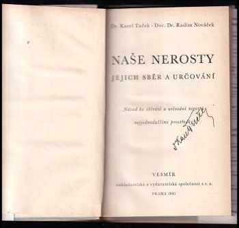 Karel Tuček: Naše nerosty, jejich sběr a určování