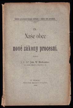 Naše obce a nové zákony procesní
