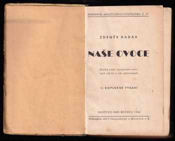 Zdeněk Dadák: Naše ovoce