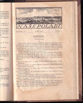 Naše Polabí čísla 1 - 10 ročníky IV, V, VI, VII, VIII ( CHYBÍ roč. IV č. 9, roč. VI č. 3 a 5, roč. VIII č. 2 a 9) + ročník XI pouze čísla 1, 5, 6, 7