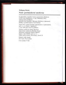 Wolfgang Welsch: Naše postmoderní moderna