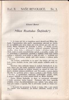 Jaroslav Werstadt: Naše revoluce - Čtvrtletní historický sborník - ročník II.