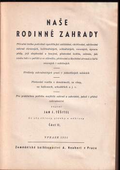 Jan Josef Těšitel: Naše rodinné zahrady