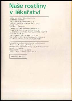Jaroslav Korbelář: Naše rostliny v lékařství