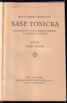 Willa Sibert Cather: Naše Tonička