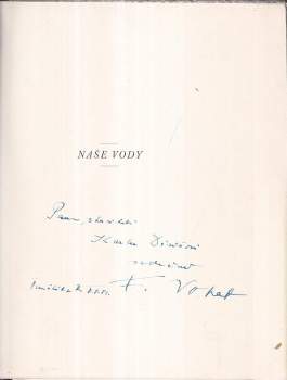 František Vopat: Naše vody