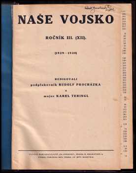 Rudolf Procházka: Naše vojsko, ročník III. (kompletní ročník) 1929 - 1930