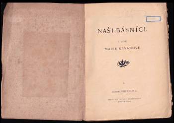 Marie Kavánová: Naši básníci