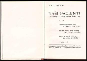 Amálie Kutinová: Naši pacienti
