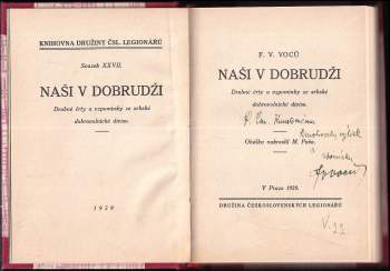 František Vladimír Voců: Naši v Dobrudži