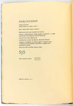 Josef Palivec: Naslouchání
