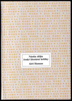Aleš Haman: Nástin dějin české literární kritiky