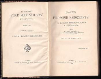 Louis Auguste Sabatier: Nástin filosofie náboženství na základě psychologickém a historickém