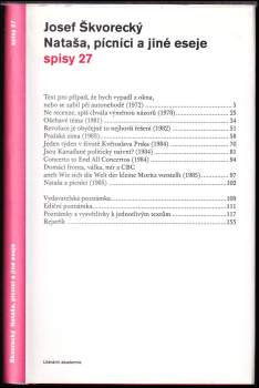 Nataša, pícníci a jiné eseje