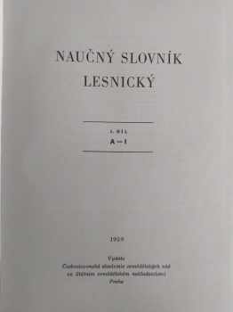 Naučný slovník lesnický 1 - 3 KOMPLET