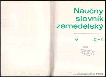Václav Stehlík: Naučný slovník zemědělský