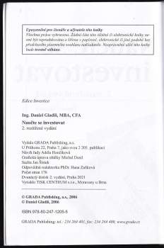 Daniel Gladiš: Naučte se investovat