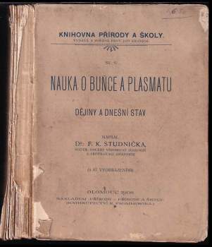 František Karel Studnička: Nauka o buňce a plasmatu