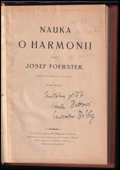 Josef Bohuslav Foerster: Nauka o harmonii