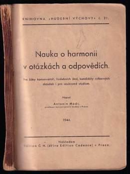 Antonín Modr: Nauka o harmonii v otázkách a odpovědích