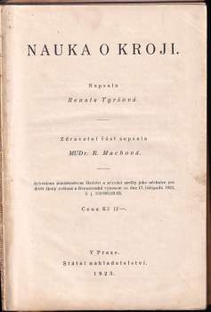 Renata Tyršová: Nauka o kroji