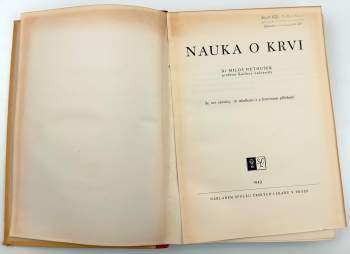 Miloš Netoušek: Nauka o krvi