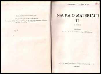 František Píšek: Nauka o materiálu