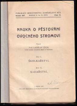 Ladislav Čech: Nauka o pěstování ovocného stromoví