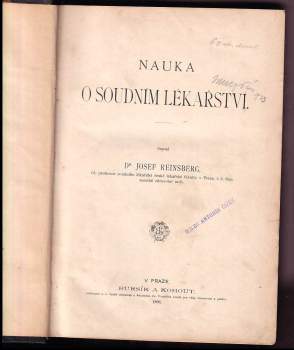 Josef Reinsberg: Nauka o soudním lékařství
