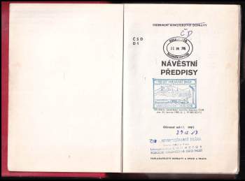 Návěstní předpisy - účinnost od 1.1.1987