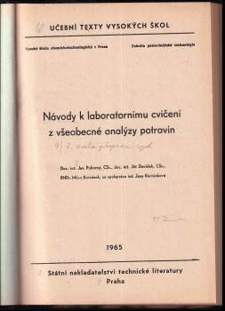 Návody k laboratornímu cvičení z všeobecné analýzy potravin