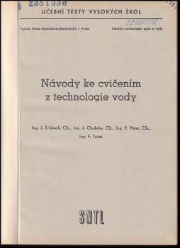 Návody ke cvičením z technologie vody