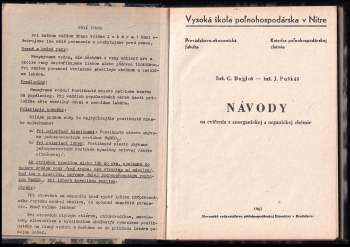 Gabriel Bujdoš: Návody na cvičenia z anorganickej a organickej chémie