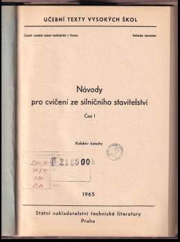 Návody pro cvičení ze silničního stavitelství
