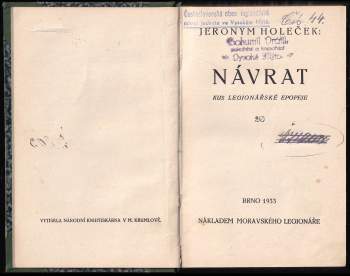 Jeronym Holeček: Návrat