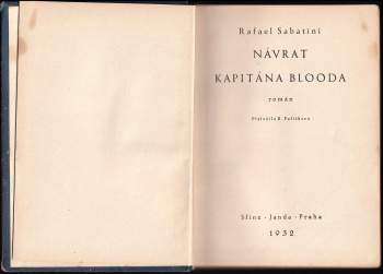 Rafael Sabatini: Návrat kapitána Blooda