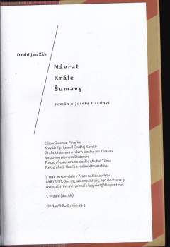 David Jan Žák: Návrat Krále Šumavy