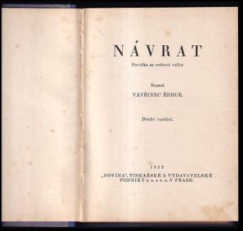 Vavřinec Řehoř: Návrat