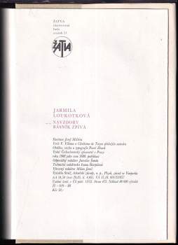 Jarmila Loukotková: Navzdory básník zpívá