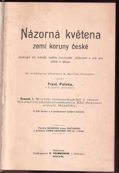 František Polívka: Názorná květena zemí koruny české obsahující též četnější rostliny cizozemské, pěstované u nás pro užitek a okrasu - svazek I. Slovník terminologický a věcný