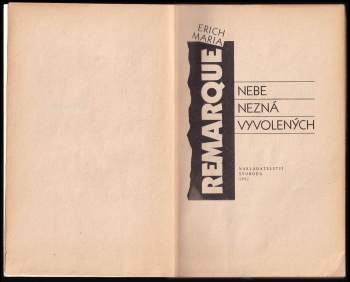 Erich Maria Remarque: Nebe nezná vyvolených