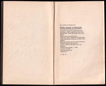 Erich Maria Remarque: Nebe nezná vyvolených