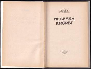 Vlasta Javořická: Nebeská krůpěj
