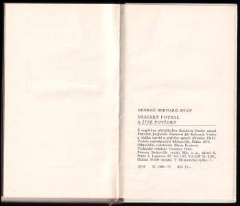 Bernard Shaw: Nebeský fotbal a jiné povídky