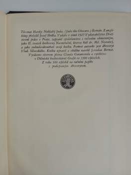 Thomas Hardy: Neblahý Juda