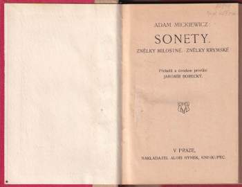 Adam Mickiewicz: Sonety