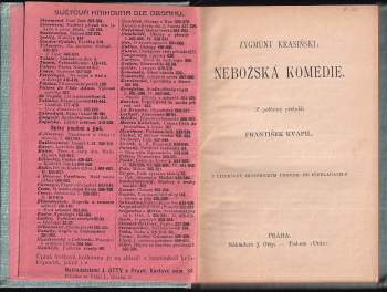 Zygmunt Krasiński: Nebožská komedie